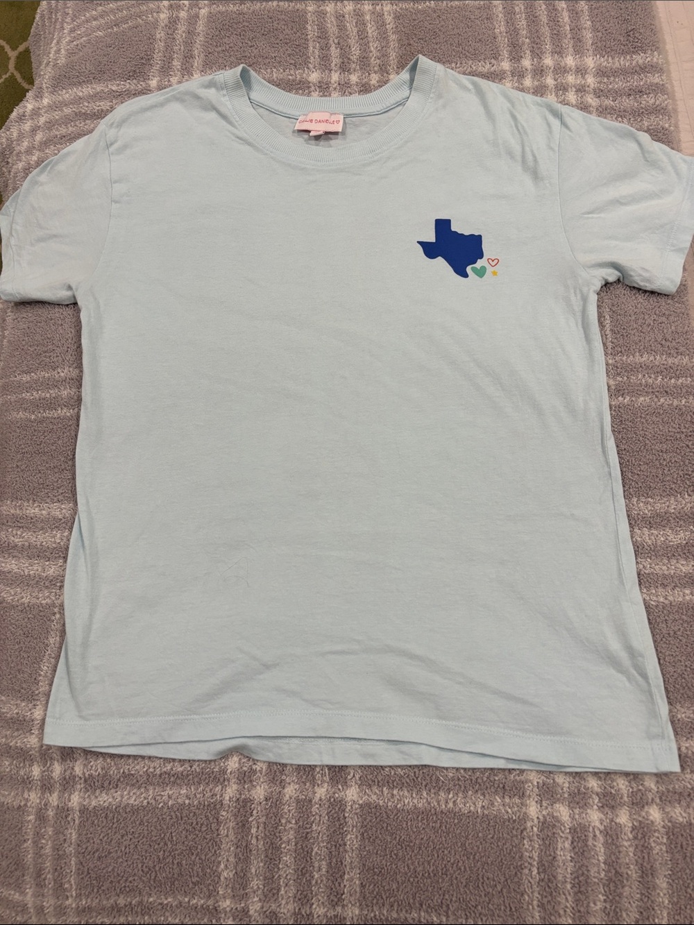 Light Blue Callie Danielle Texas Graphic Tee
